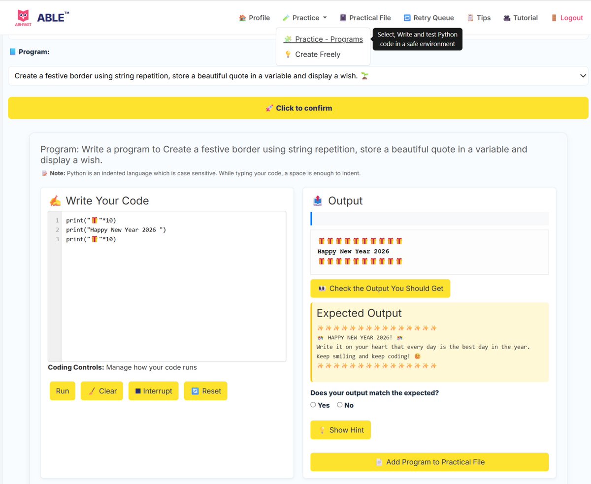 to_chetna's tweet photo. A Free tool to learn and practice Python programming for class XI and XII CBSE curriculum.
https://t.co/po3bBQSZp7 https://t.co/pRRWH1HE4g