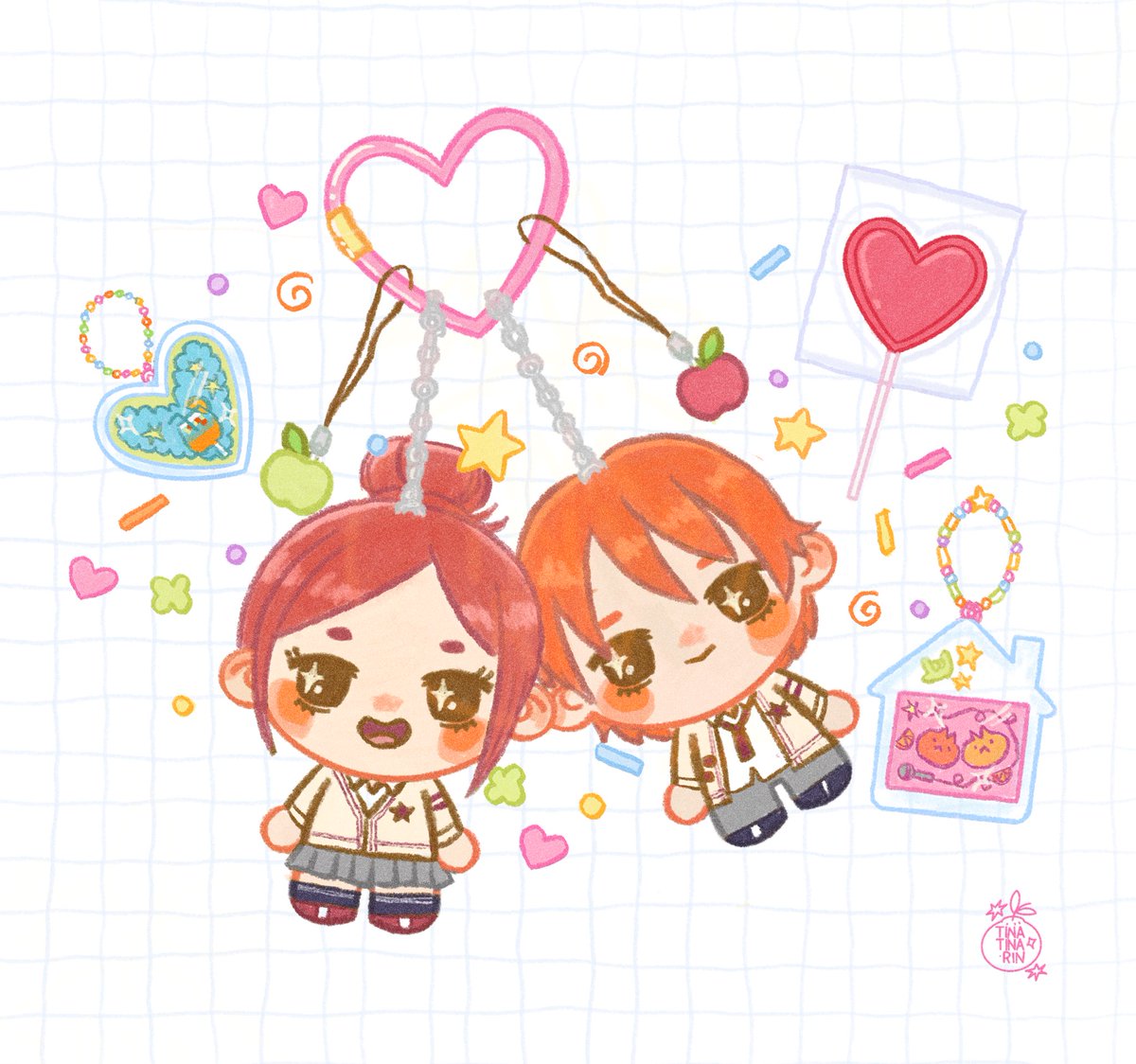 Me dio nostalgia por uno de mis animes preferidos que es Lovely Complex♡, así que hice a Risa y Ōtani en forma de llaveritos. ٩(ˊᗜˋ*)و
✩
✩
✩
#lovelycomplex #ラブコン #illustration #fanart #love