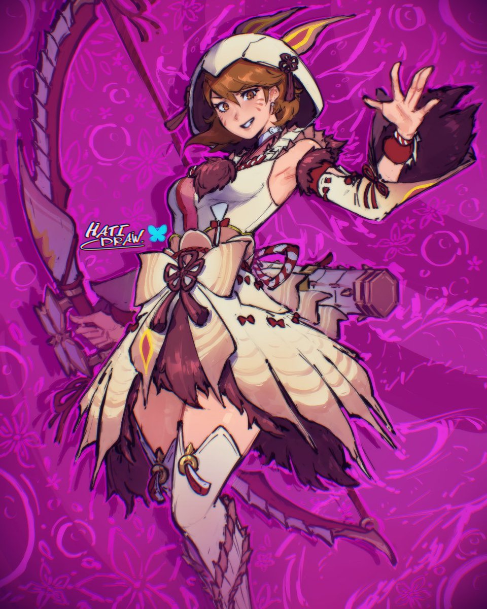 HatiDraw's tweet image. So Yukari in Mizutsune set then
#MonsterHunter #Persona3