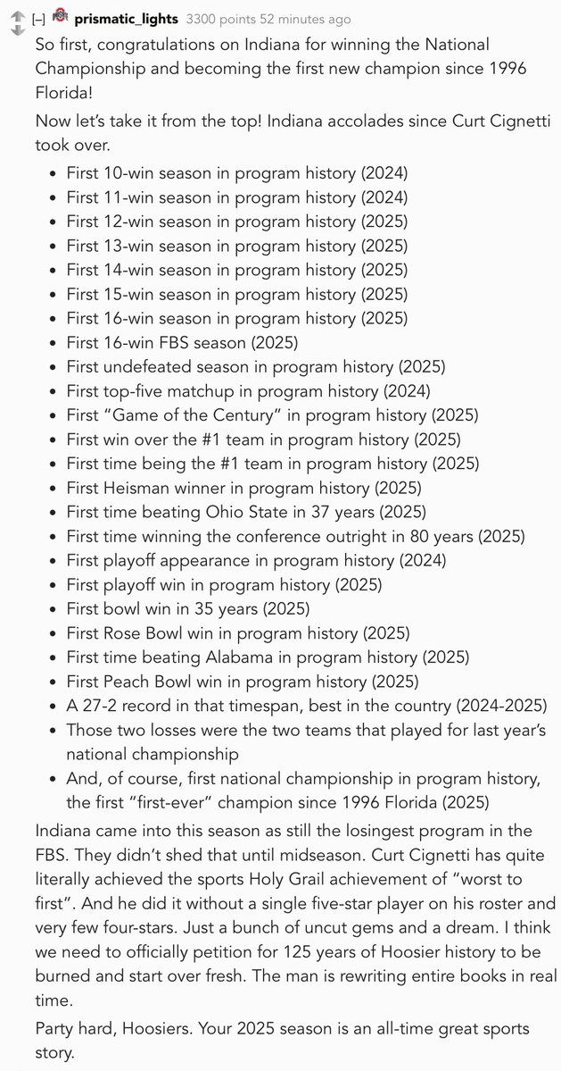 RedditCFB's tweet image. Just an incredible run, and it’s only getting started.