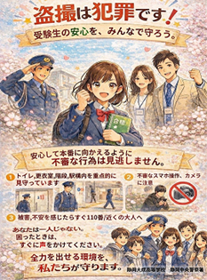 ちかん ・ #盗撮 ポスターの作成》 #静岡中央署 × #静岡大成高校