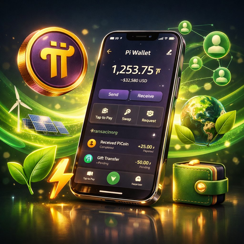 💎 Pi Network is building the future of digital money! From Community  energy ⚡🌍 to real-world payments 📱💰 — Pi is redefining crypto for  everyone. 🔸 Secure Pi Wallet 🔸 Fast &