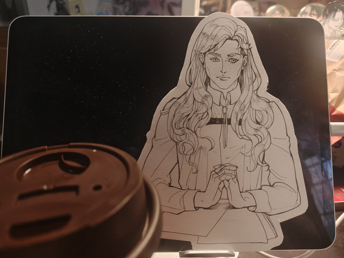 最近想画涂鸦，但我对这种完成度有限的黑白一直感到困扰，因为我不知道它“拿来有什么用”，比如插画可以练色彩和构图，速写可以练人体，它们都是有用的。（不知道成长中哪个环节导致了这种功利思路。）
意识到我可以画很多这样的黑白涂鸦剪下来寄给喜欢做手帐的朋友。想到它的归处后，于是开心地画起来