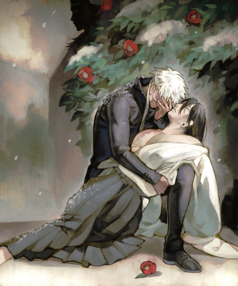 pheophoi's tweet photo. since we're redrawing classics

the original is "Death of Eurydice" by Ary Scheffer

#五夏 #satosugu https://t.co/i8hs6pUVBi