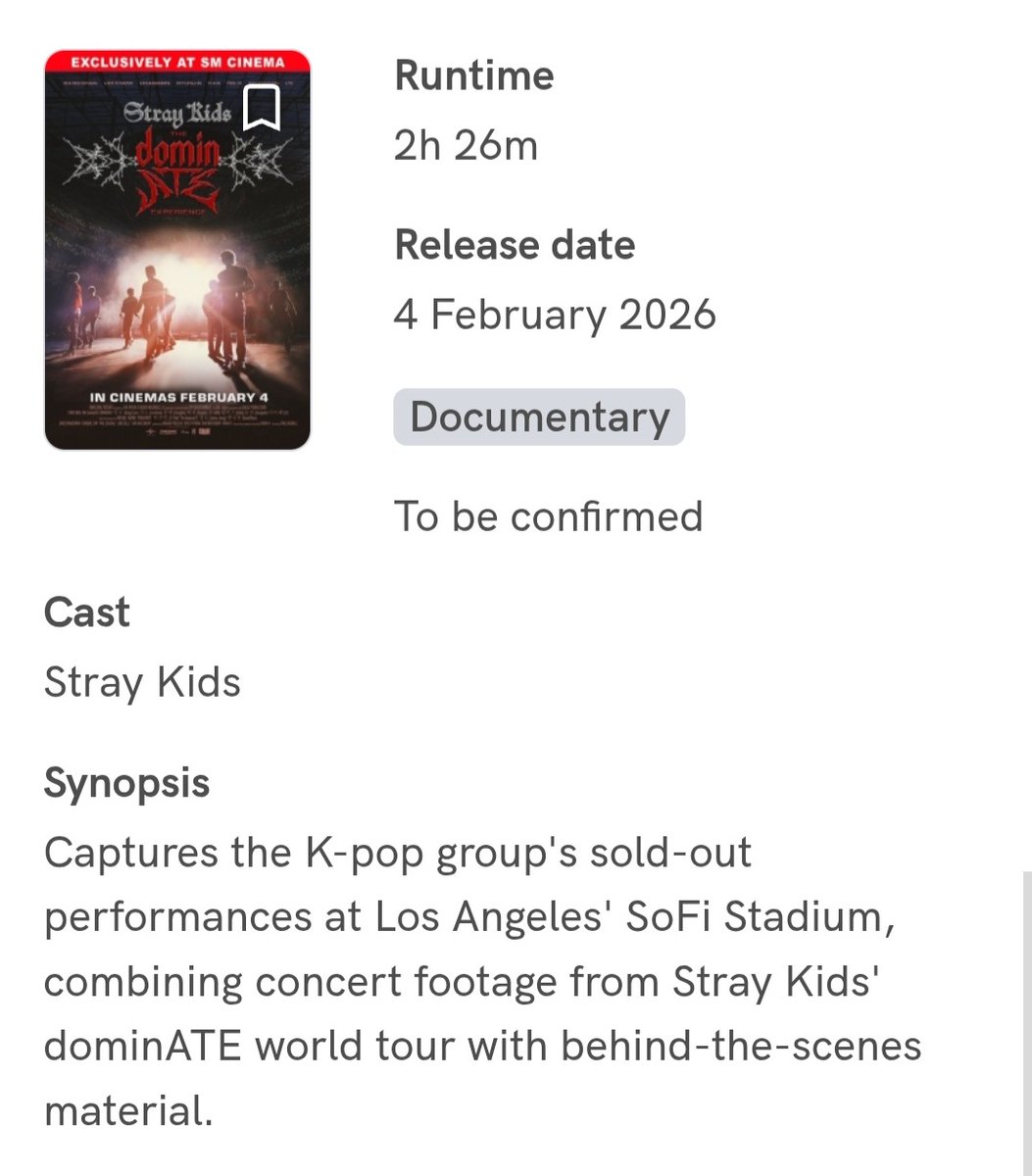 LoveSTAYCavite's tweet photo. STRAY KIDS: The dominATE Experience in SM Cinema 🎥

#StrayKids https://t.co/FmggxWaiLl
