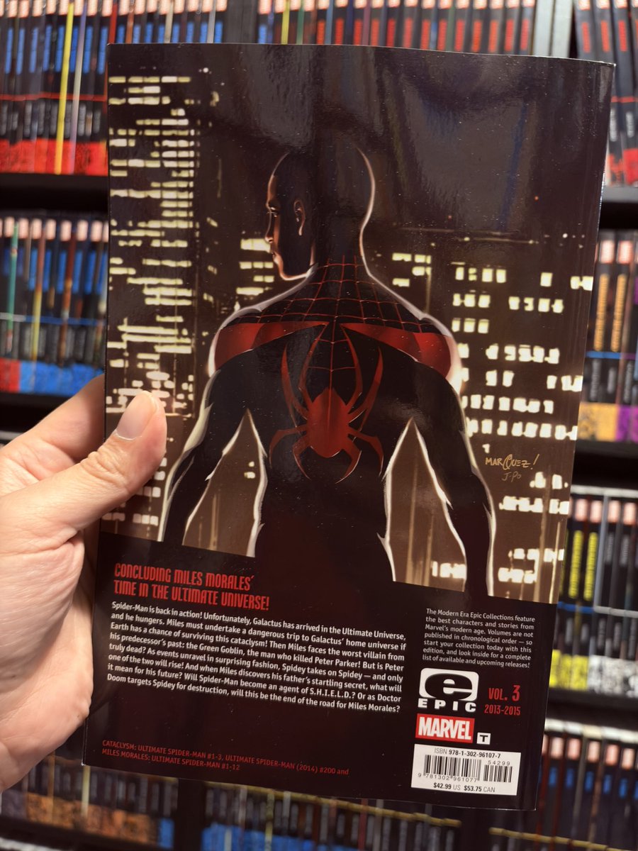 epicmarvelpod's tweet photo. Miles Morales: Spider-Man Modern Era Epic Collection, Vol 3: Revivals and Revelations!
Miles vs. Galactus! Miles vs. Doctor Doom! Miles vs. the Green Goblin! His final adventures in the Ultimate Universe! More pics on IG!
#spiderman #milesmorales #marvel #comics #epiccollection https://t.co/nPPX9RMj6J
