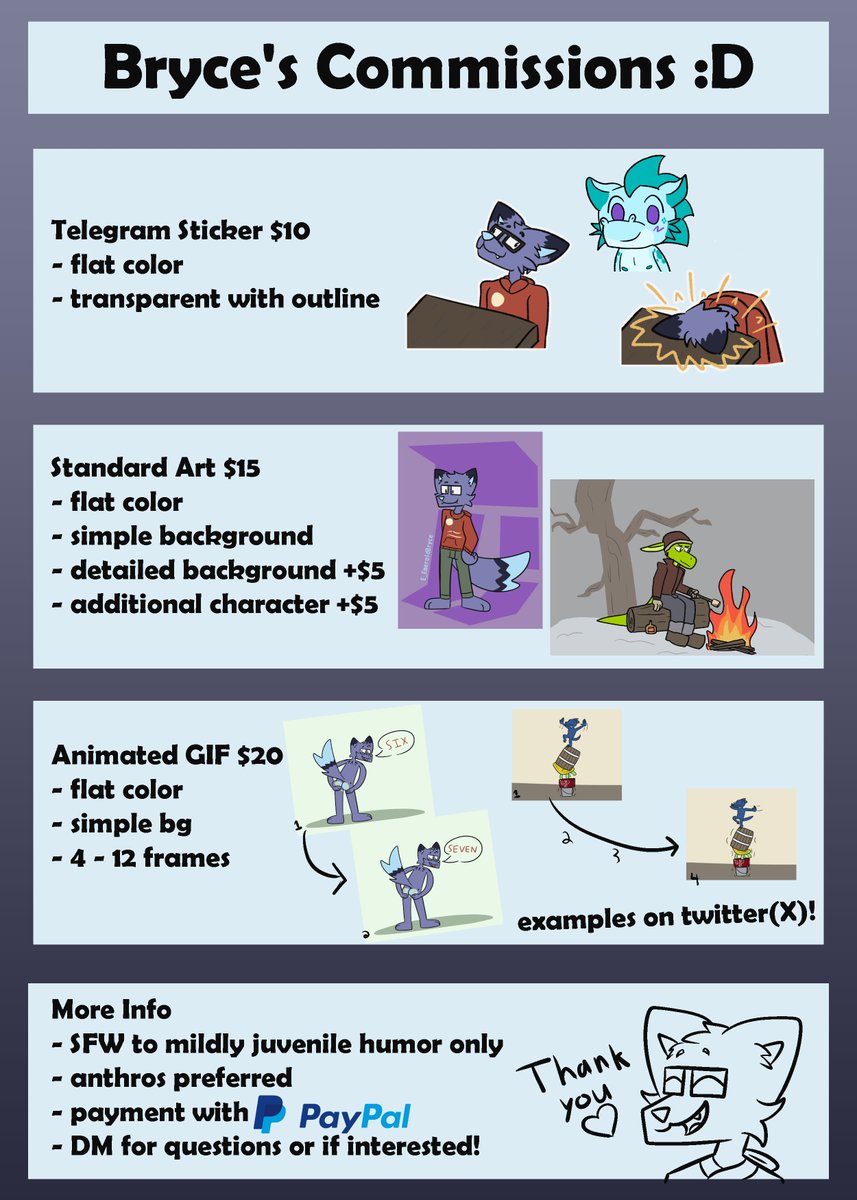 E_EmeraldBryce's tweet image. Officially reopening commissions! Message me if interested and I'll get back to you when I can!