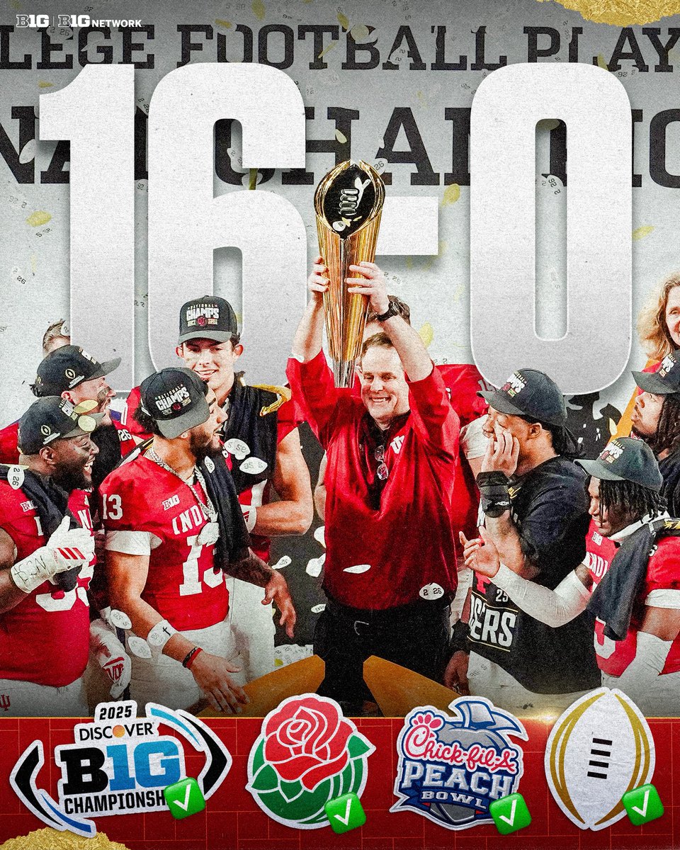 BigTenNetwork's tweet photo. No. 1 Indiana sure earned its first national title 👏 https://t.co/1AssmUgQw4