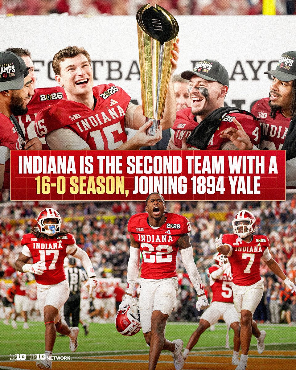 B1Gfootball's tweet photo. Indiana and 1894 Yale, that’s the list 🤯 https://t.co/e3A0Lp41Um