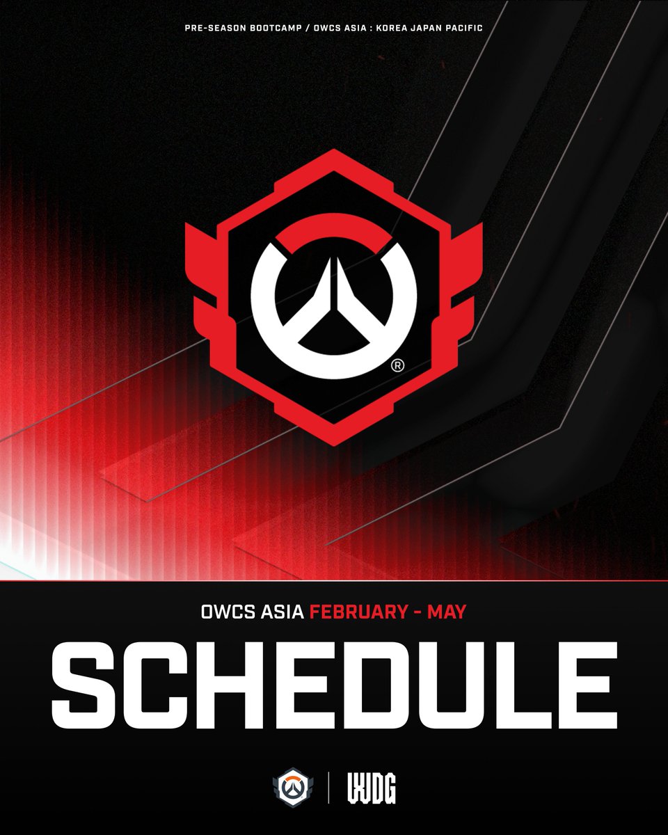 OW_Esports_Asia's tweet photo. 📅OWCS 2026 일정 안내 | FEB - MAY

Bootcamp부터 OWCS Asia Stage 1까지, 
2026년 상반기 주요 일정을 확인하세요! 

#OWCS https://t.co/xE57Y9W1YT