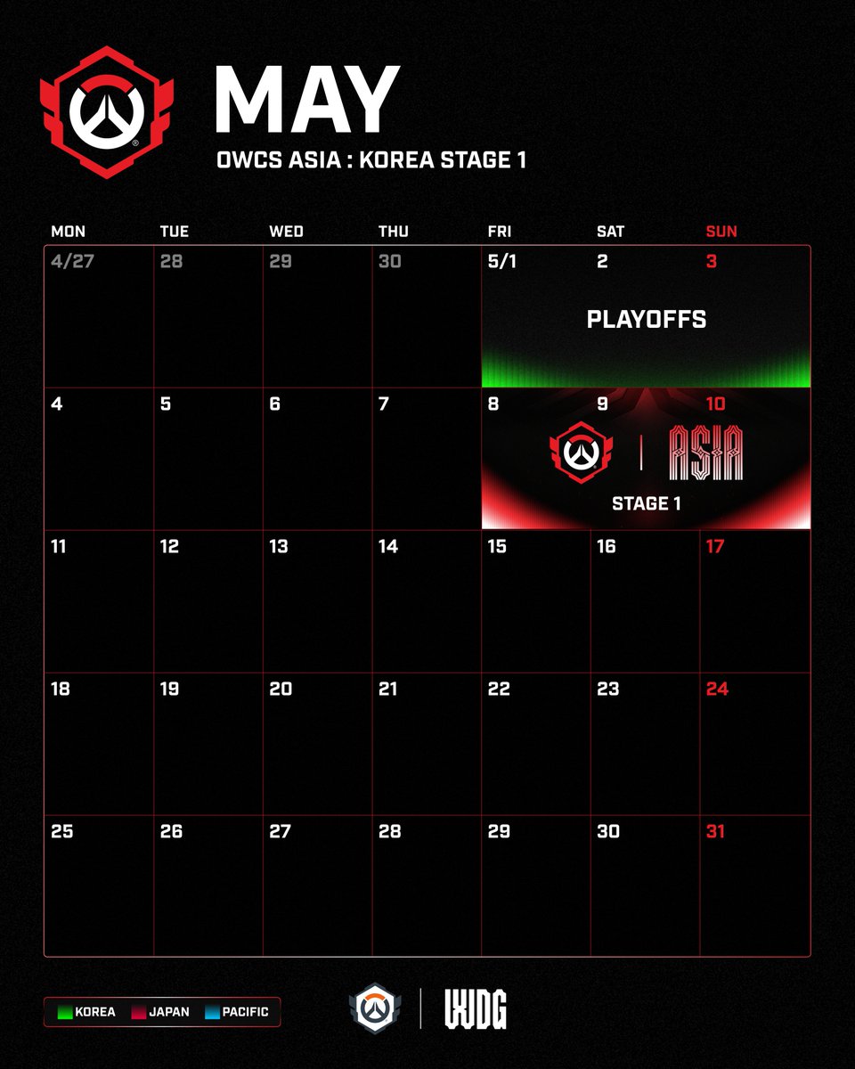 📅OWCS 2026 일정 안내 | FEB - MAY

Bootcamp부터 OWCS Asia Stage 1까지, 
2026년 상반기 주요 일정을 확인하세요! 

#OWCS