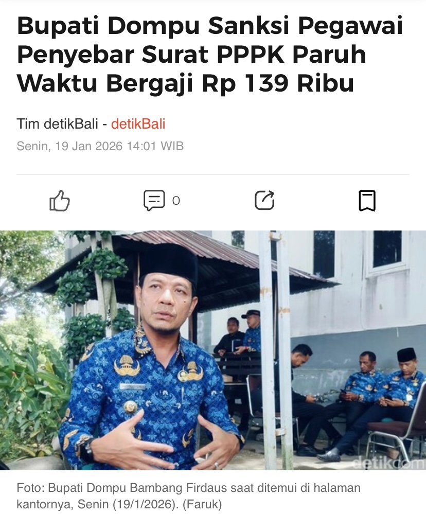 bupati dompu, strike again.

lucu banget.