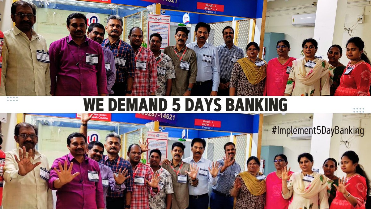 #Implement5DayBanking
Banking employees deserve a healthy work-life balance. 5-Day Banking is not a privilege, it’s a necessity for efficiency, well-being, and better public service.
#UFBU
#AIBEA