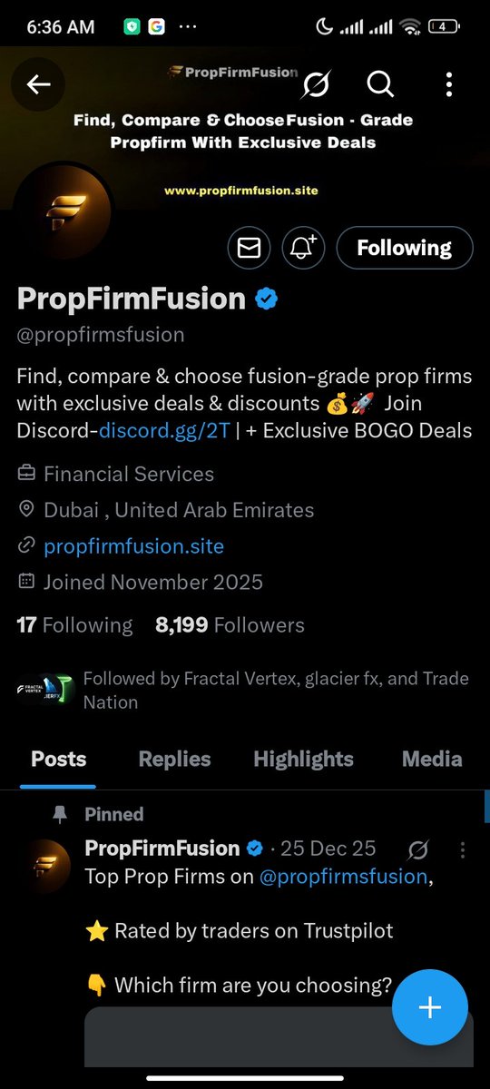 NFervor2128's tweet photo. @fractalvertex @propfirmsfusion @Akindamolafx @ambaposh @young_techster @TeDdy3pf  All done 👍🏻 sur https://t.co/qENzGE5H1d