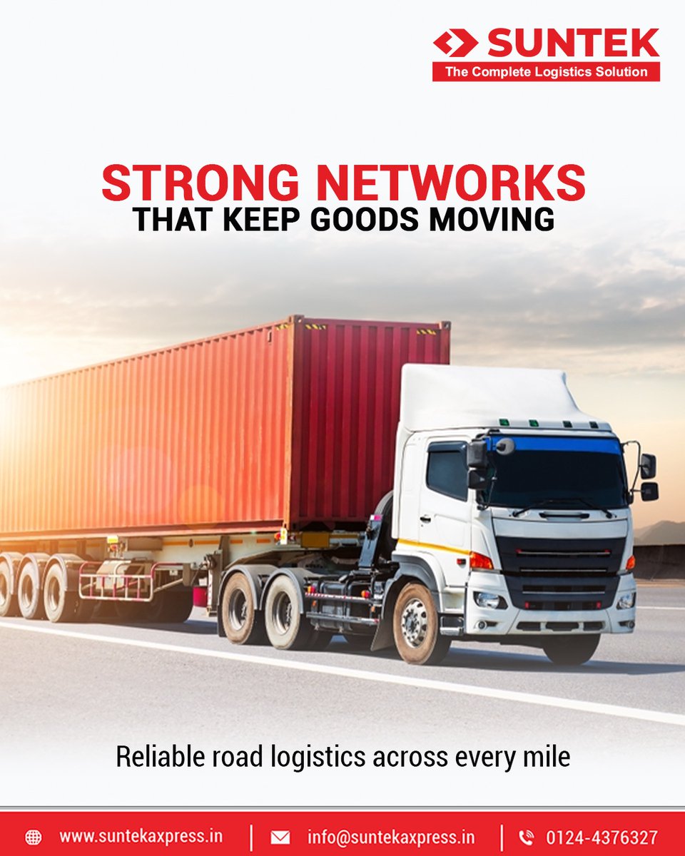 With a flexible fleet and dynamic routing, Suntek Axpress ensures dependable road transportation, whether it’s PTL or FTL, near or far. #SuntekAxpress #RoadTransportation #PTL #FTL #ReliableLogistics