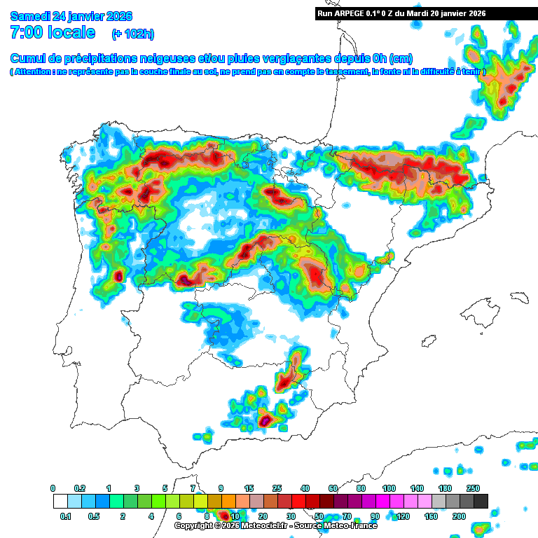 fmrjt's tweet photo. Possibles #nevades ??? #neu ??? #nevada ??? 
segons sortida 00Z 20/1/26  a https://t.co/4Hcw3sw2py del model ICON EU al #CampdeTarragona + 105 h
#meteo #prediccio #fred #inestabilitat #pluges
ARPEGE https://t.co/1jvwslLUFt també insinua #neu + 102 h https://t.co/Oc62BqPMTx