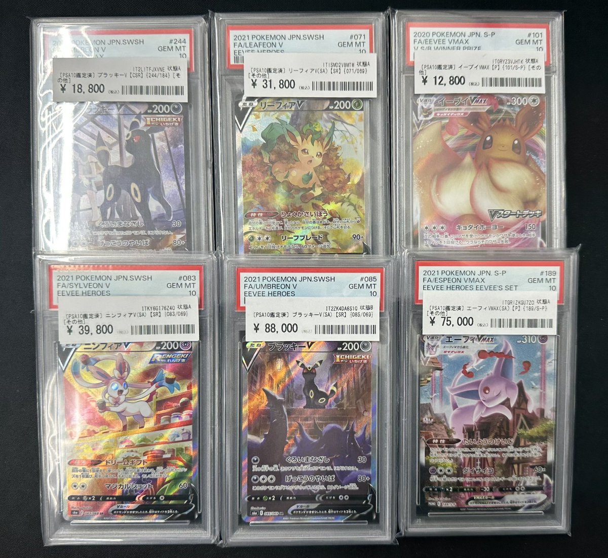 ━━━━━━━━━━━━━━━ 🦊✨ ブイズ PSA10 勢揃い