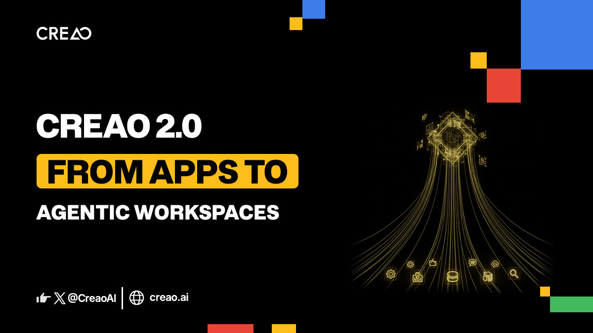 CREAO 2.0 is shaping up in a new direction. 
And this isn’t just a feature update or a UI refresh: it’s a fundamental shift in how humans work with AI. 
 
We’re moving away from thinking in terms of building individual apps toward creating Agentic Workspaces, intelligent