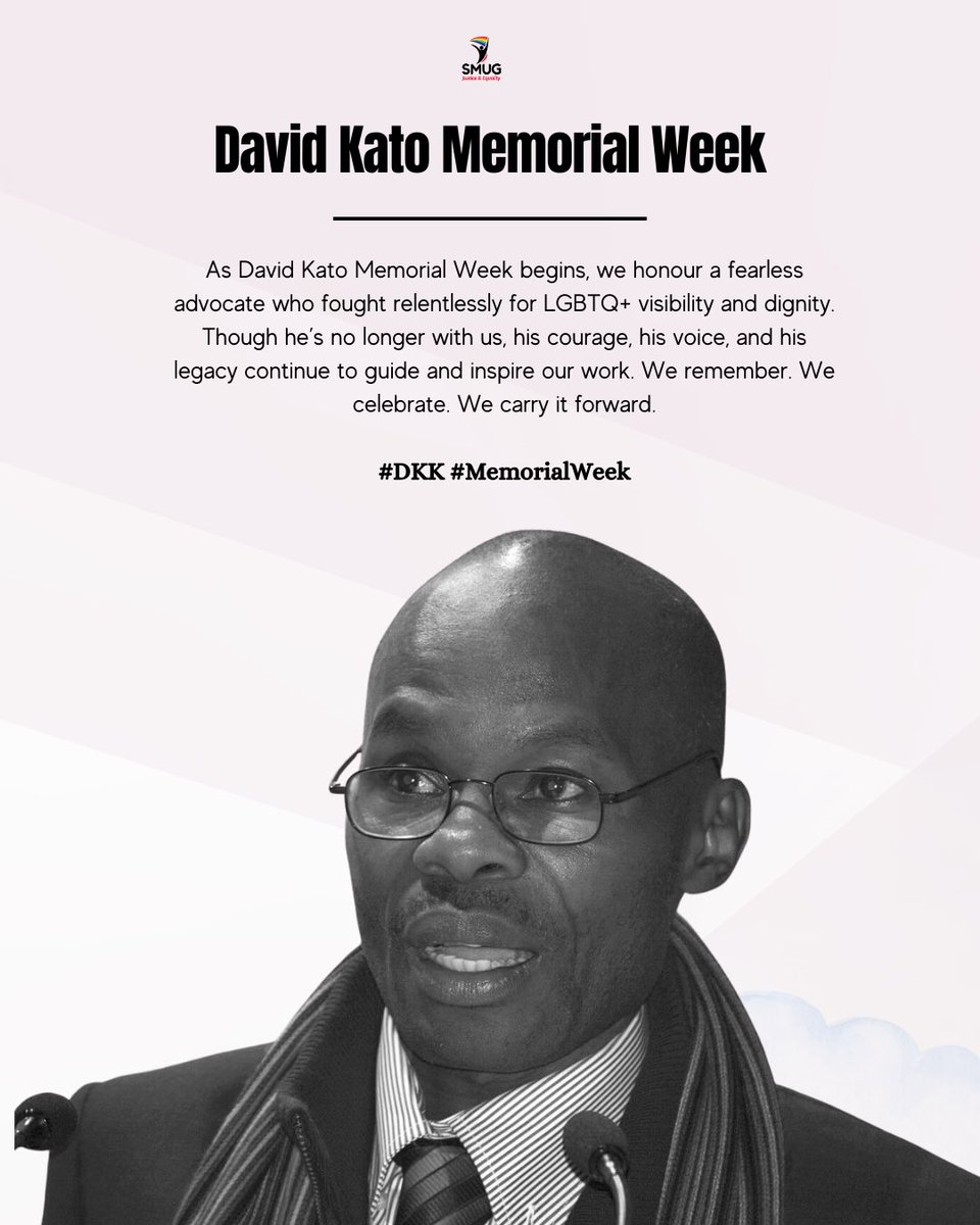 As David Kato Memorial Week begins, we honour a fearless advocate who fought relentlessly for LGBTQ+ visibility and dignity.
Though he's no longer with us, his courage, his voice, and his legacy continue to guide and inspire our work. We remember. We celebrate. We carry it
