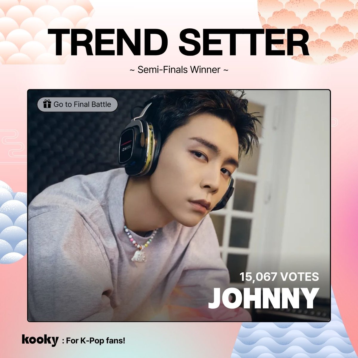 kooky__official's tweet photo. [📣 Semi-FInal Results ] #2026_Trend_Setter

👑#NCT127 #JOHNNY #엔시티127 #쟈니 

Next Voting
-> 🎁 Seoul Huge Subway Ads (7 days)

#KookyAds #KookyAwards #2026_NEXT_GLOBAL_LEADER