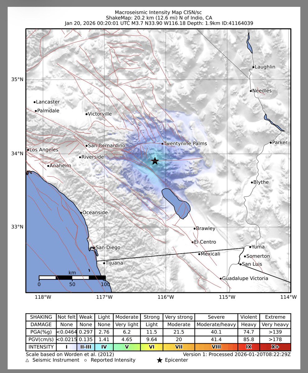 USGS ShakeAlert tweet media