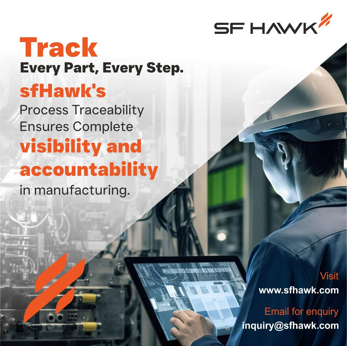 sfhawk_'s tweet photo. Visibility is no longer optional, it’s strategic. ⚙️📊

@sfhawk_  Process Traceability enables manufacturers to track every part, every step, in real time, driving transparency, accountability, quality assurance &amp; smarter decisions across the shop floor
https://t.co/srm6ukzpuS https://t.co/t6upuMd4H6
