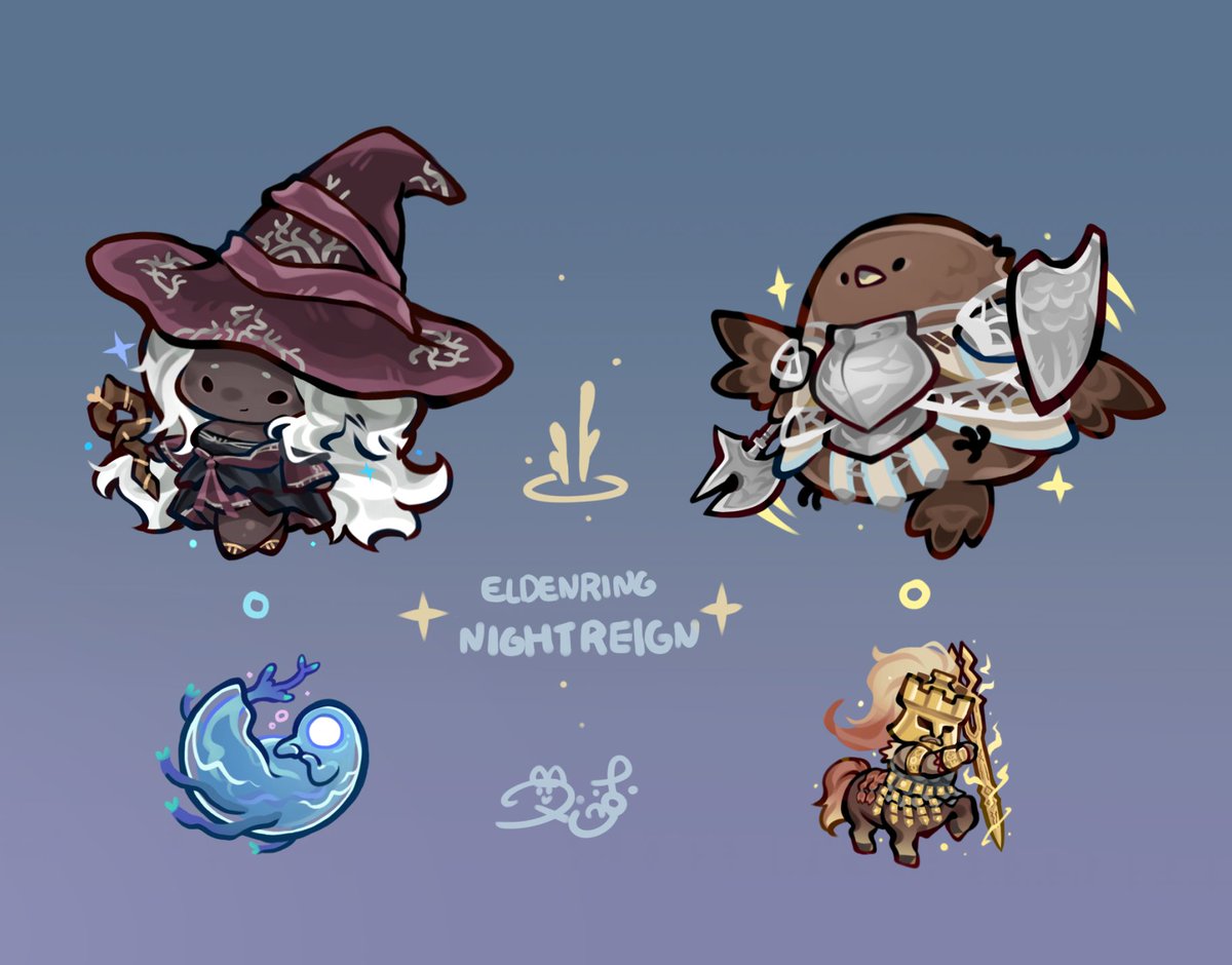 🧙&amp;🦅
#ELDENRING #NIGHTREIGN
#黑夜君臨