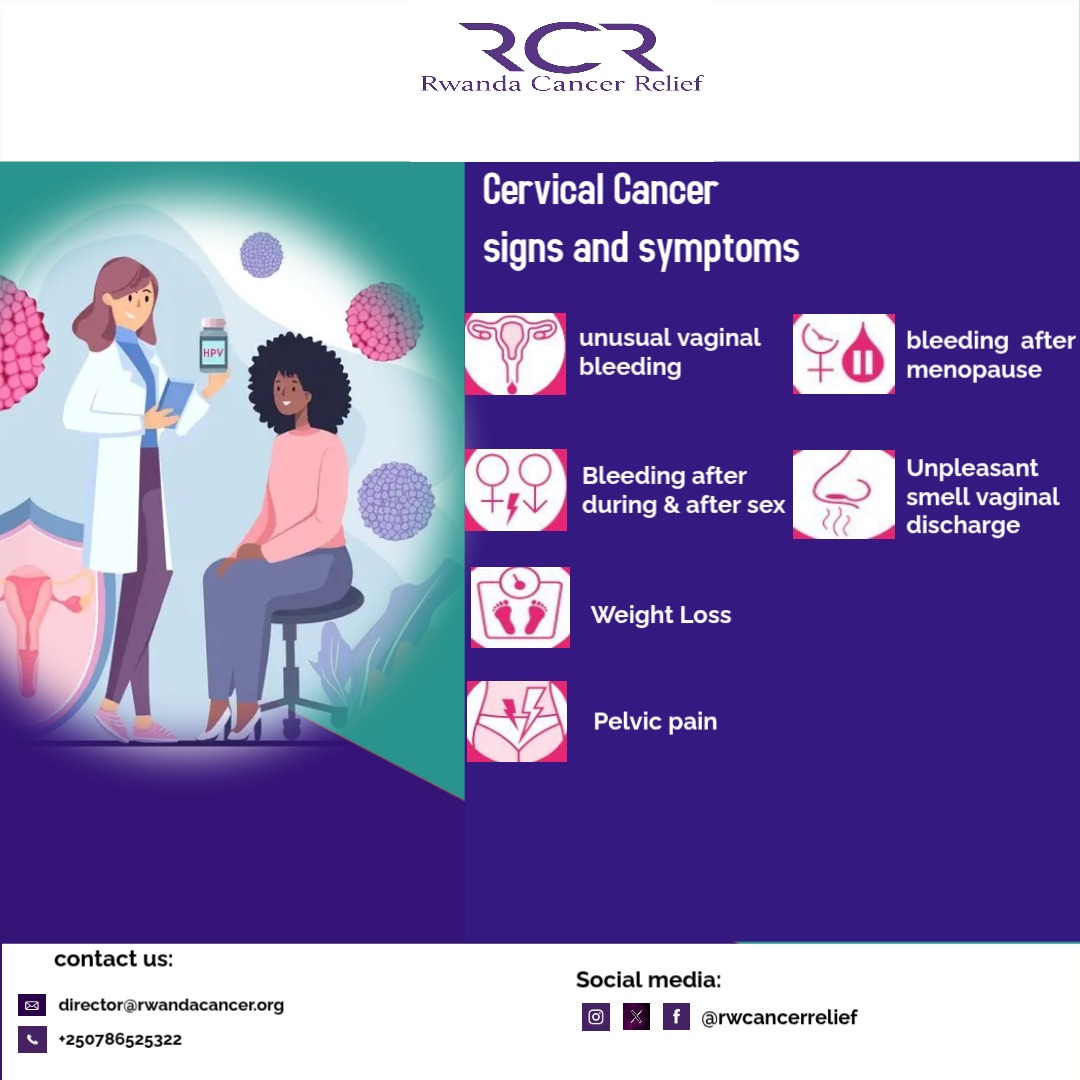 RwCancerRelief's tweet photo. Awareness is power 💙
Learn the signs and symptoms of cervical cancer and encourage others to seek care early.
#CervicalCancerMonth #DetectEarly https://t.co/29fx5w6WFR