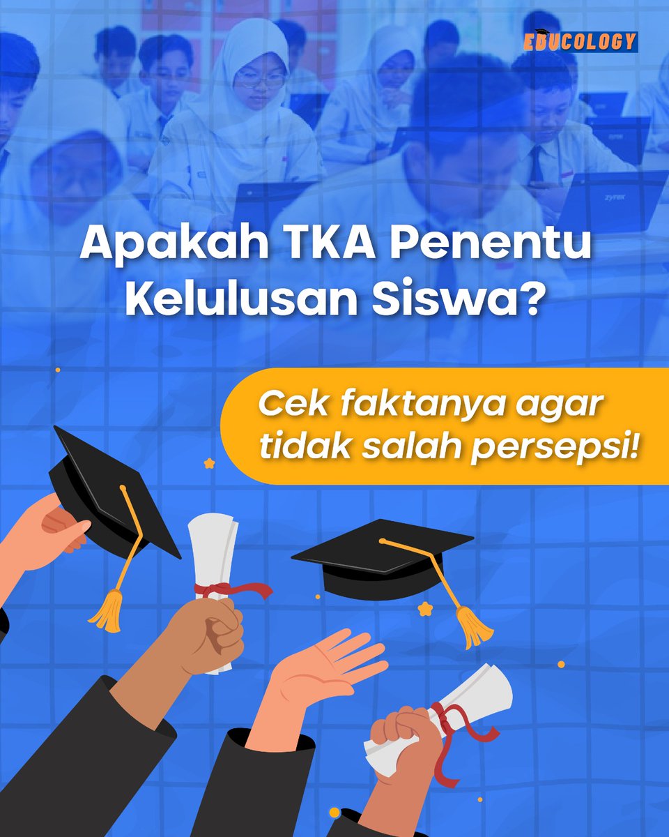 educology_id's tweet image. Sahabat Edu, pendaftaran TKA 2026 untuk jenjang SD/sederajat dan SMP/sederajat telah dibuka loh per hari Senin kemarin.. 

Buat kamu yang masih bingung sebenarnya TKA menentukan kelulusan atau tidak, geser slidenya sampai selesai ya 😉✨

#TKA #AyoIkutTKA #EdukatifdanInformatif