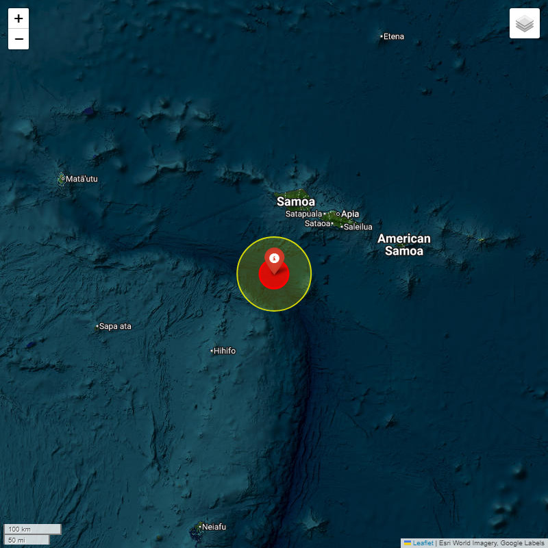 Billy_EQ's tweet image. #IIGEA #SIMMSA #SISMO #EARTHQUAKE
MAGNITUDE: 5.3Mw
#SAMOA #ISLANDS
2026-01-20, 05:38:53.96 UTC
LAT: -14.7633° LON: -172.7908°
DEPTH: -29.0km
iigea.org/monitor