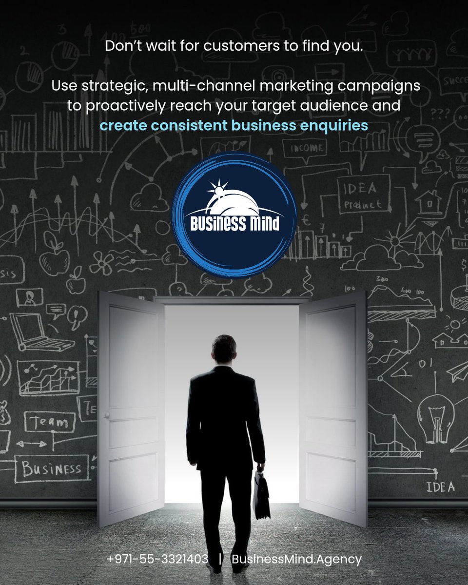 BusinessMindUAE's tweet photo. At Business Mind, we help businesses design and execute multi-channel marketing campaigns that place your brand in front of the right audience—across WhatsApp, digital platforms, email, SMS, and paid media

📞 +971-55-3321403
🌐 https://t.co/HWFvlW8Cda
#DubaiMarketing #UAE #dubai https://t.co/Gk3VbahtRY