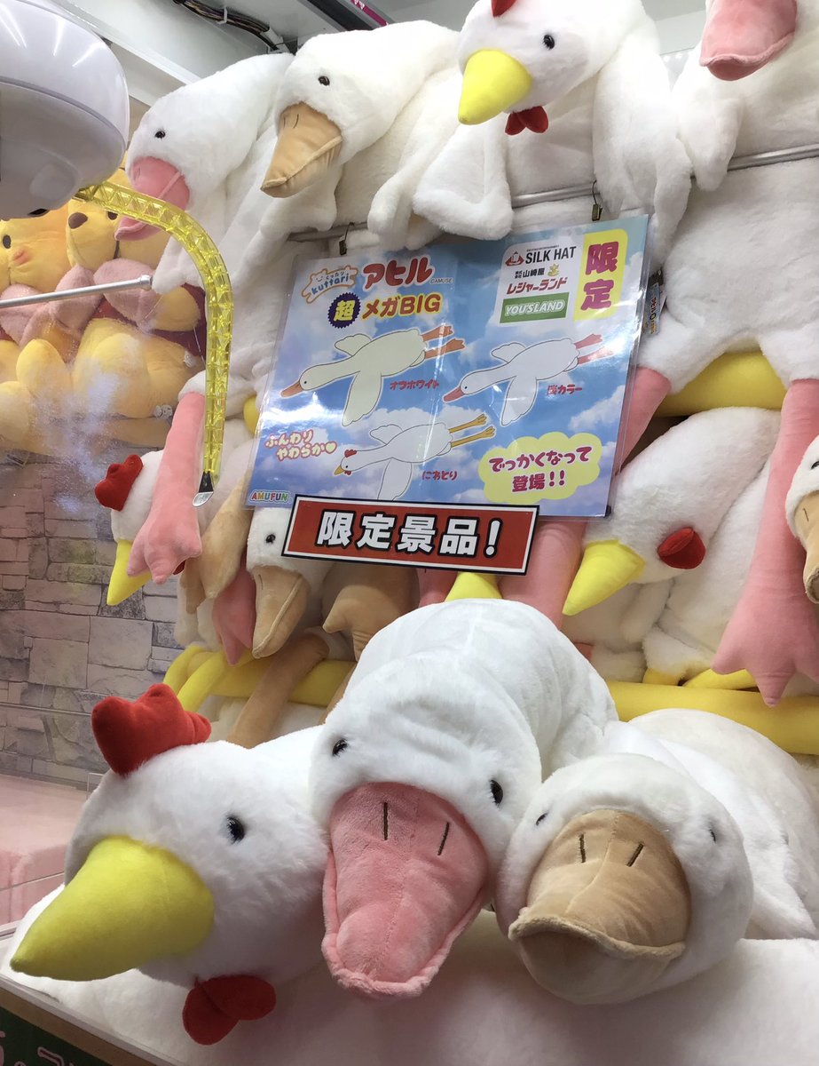 もふもふバードテン‪☆ 特大 アヒルさん⑥a 🎉⭐️新景品情報⭐️🎉 『くったりアヒル 超メガBIG』 本日より登場