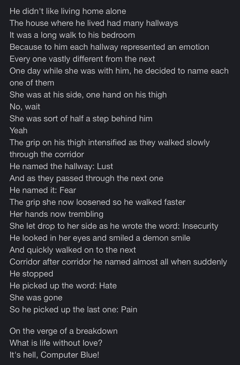 MoBigBrother's tweet photo. Monday, A3 Computer Blue. The lyrics have a lot going on. The long section about the Hallway comes from the original unedited recording. A 12:18 edit with the hallway speech was released in  2017 w/ a rerelease of Purple Rain #conformitygate https://t.co/82Eiz5bwcL
