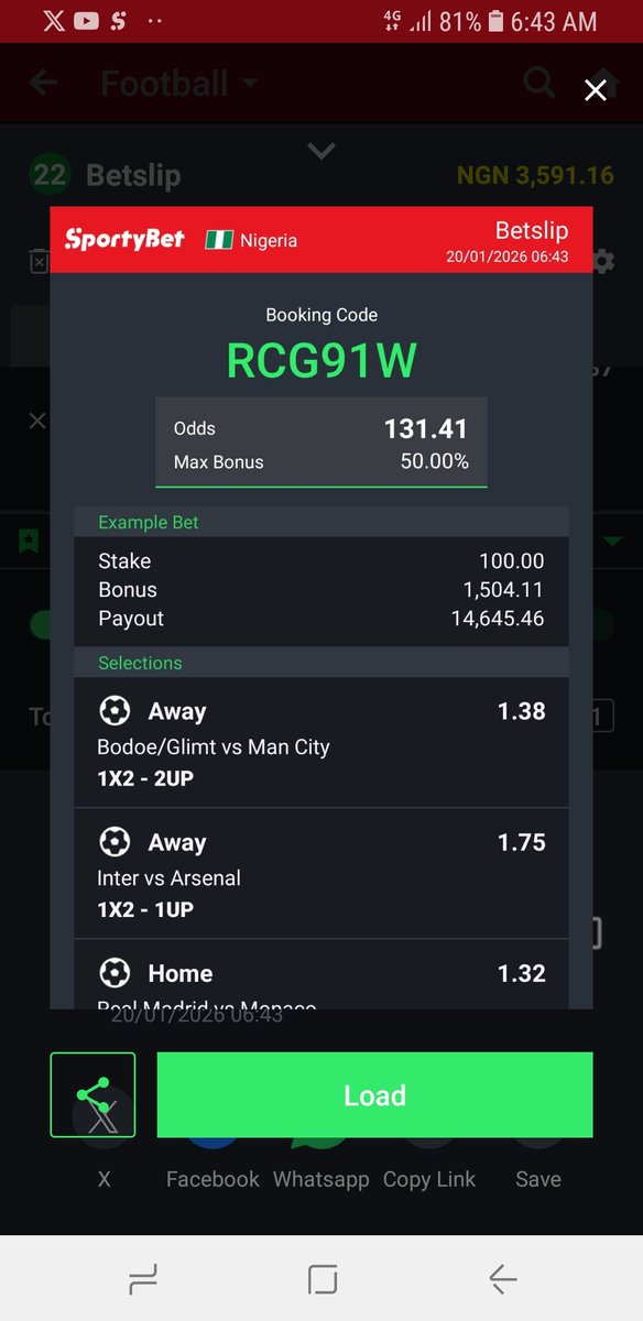 LouisAnna97887's tweet photo. 2 days game (  Tuesday - Wednesday)
Code: RCG91W
Bet Responsibly 🔞 https://t.co/uwnyAJ9UBO