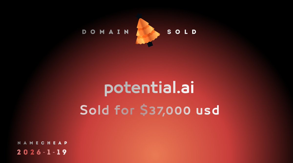 thedraii's tweet image. potential .ai Sold for $37,000 usd on #Namecheap