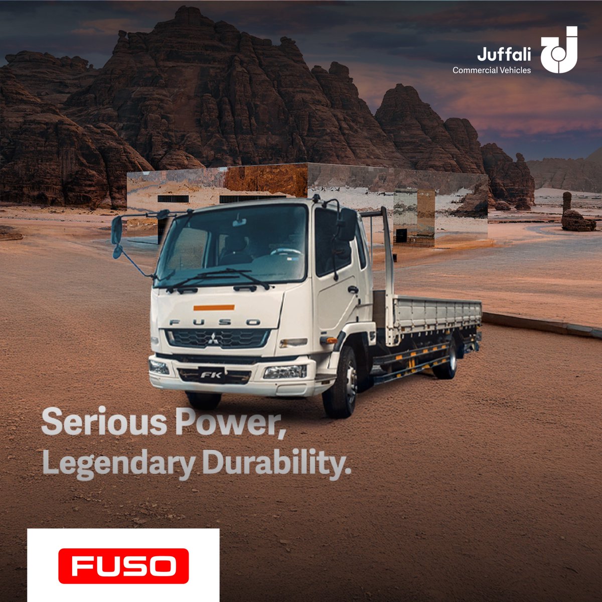 FusoSaudi's tweet image. #فوزو جاهزة لكل طريق، ومصممة لكل تحدٍ! 🚛
#Fuso Ready for Any Road, Built for Every Challenge! 🚛