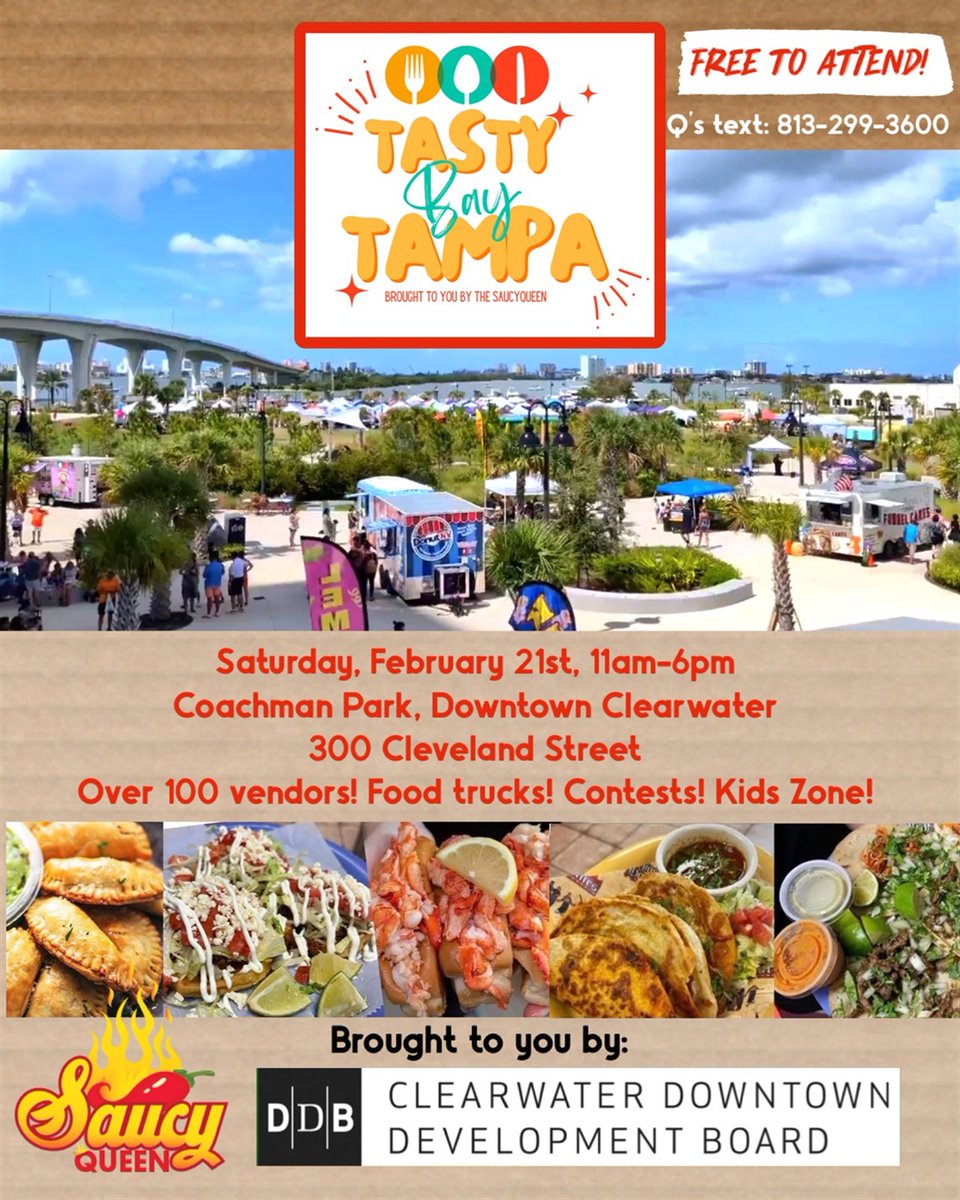 TBNLTV's tweet image. Tasty Tampa Bay returns to Coachman Park for a waterfront food festival featuring more than 100 local vendors and food trucks from across the Tampa Bay area.  #Clearwater #TampaBay #Food #Fun #TBNLTV #TastyTampaBay #BillMcArdle #CoachmanPark