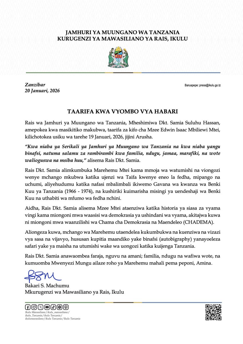 ikulu_Tanzania tweet media