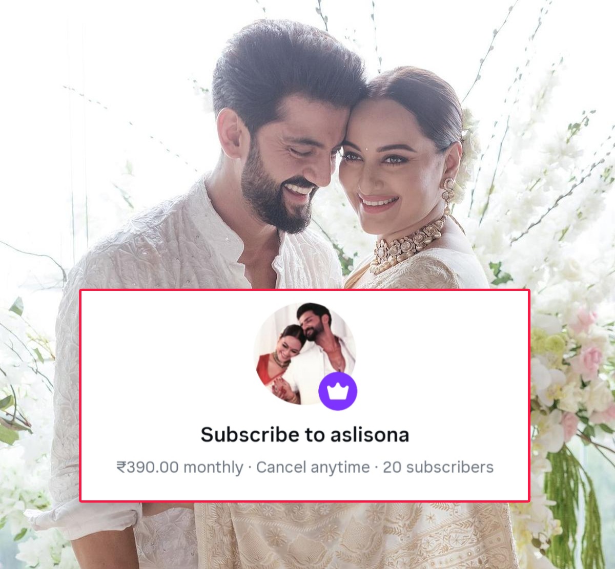 Quantum_143's tweet photo. Sonakshi Sinha

>She made her debut with the movie Dabangg, so it seemed like she would become a superstar..
>Then she fell in love with Iqbal Ratansi, who is a flop in Bollywood..
>Walking step by step alongside Iqbal Ratansi, she also ended up becoming a flop in Bollywood..
>Then the two of them even got married..
>Now they are earning 7,800 every month through Instagram subscriptions..