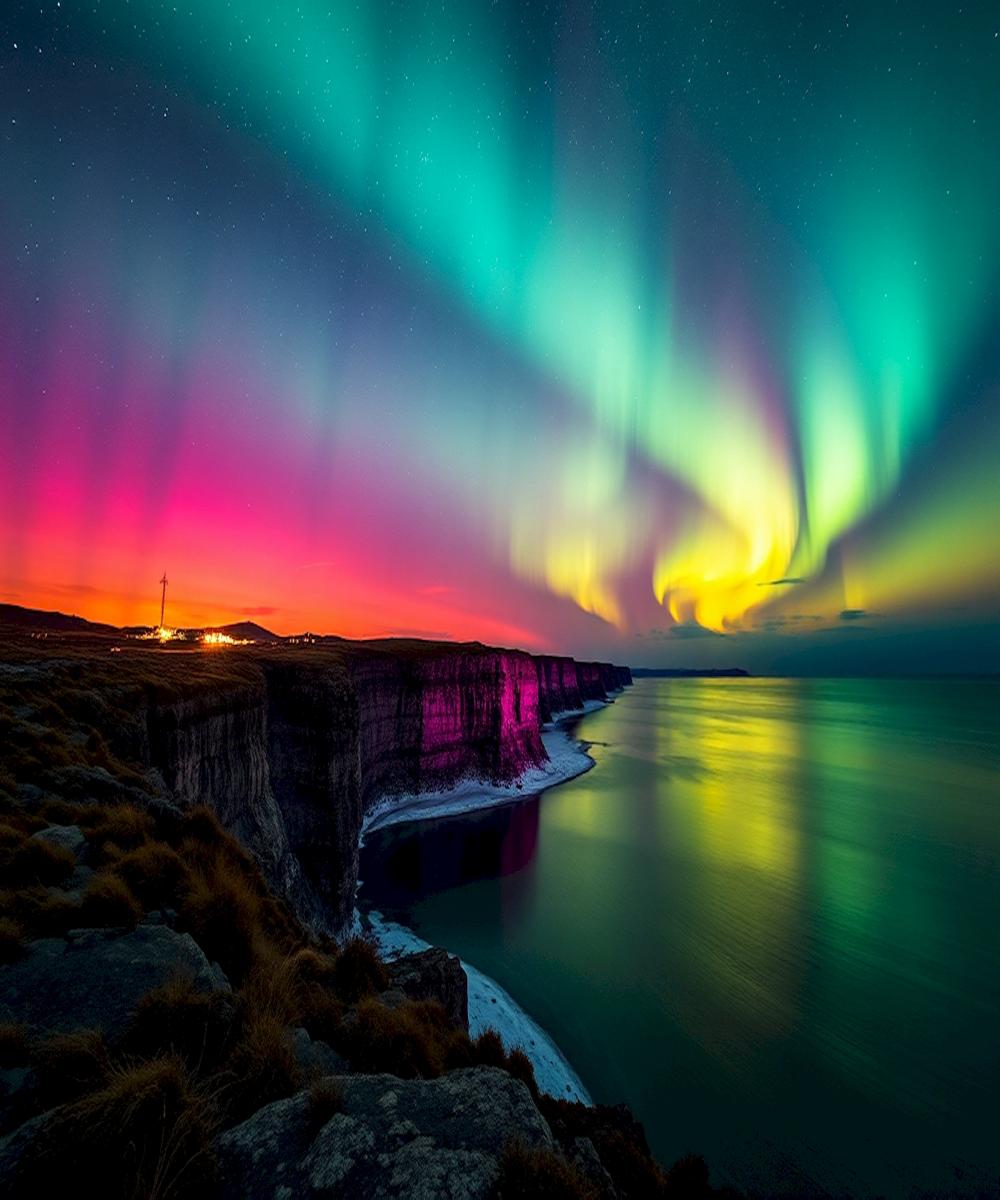 Dancing lights in the sky, a magical sight to behold