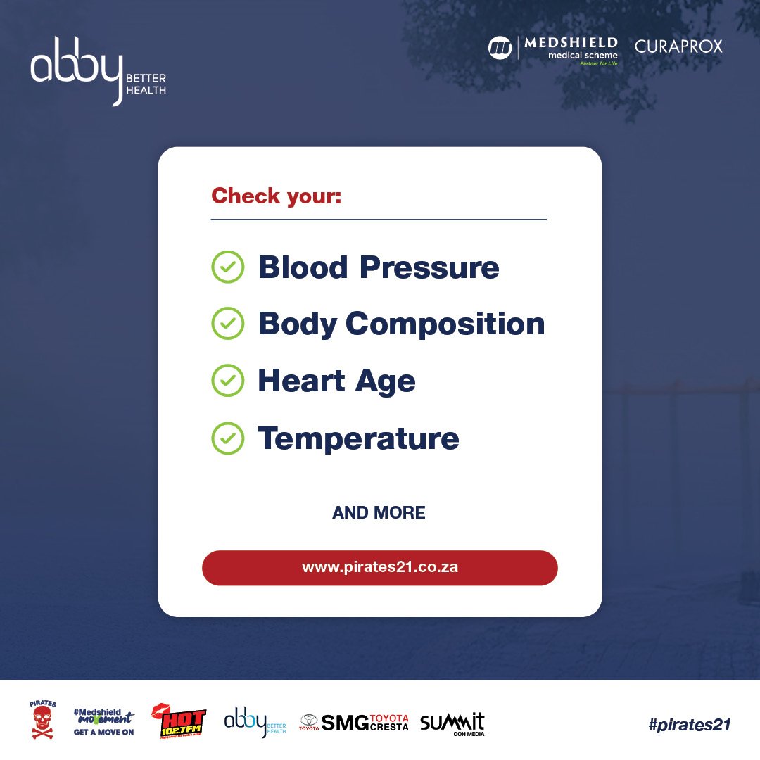 MedshieldSA's tweet photo. Free Abby Health assessments at Pirates21K - powered by Medshield.
Registration & race day. See you at Pirates Club - https://t.co/rmDQI0ae8o
#Pirates21K #MedshieldSA #JoburgsToughestHalf #overthemountain https://t.co/lMoXxc3GOf