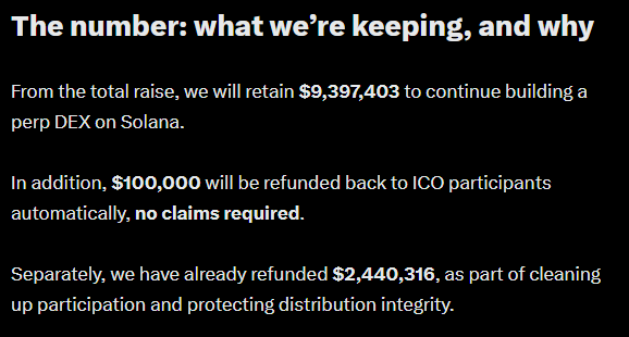 SourabhStephen's tweet photo. Be @TroveMarkets 

- Hyped their testnet in the name of Hyperliquid eco.
- Changed ICO rules on polymarket causes $73k losses.
- ICO went live on 8th jan.
- Targeted raised amount was $2.5M.
- Raised a total of 11.5M from ICO users at $20M FDV.

- KOLs shilled hard on CT.
- Shifted their product from Hyperliquid to Solana.
- Launching their token before actual product goes live.

- On Jan 20, they launched their token $TROVE.
- From $20M FDV to below $1M FDV in 1 min.
- Team soft rug their ICO users.

- They refunded only $100k to the ICO participants for their losses while keeping $9.4M for future development.

- Many retails were got scammed cause big KOLs shilled $TROVE.
- @waleswoosh got slashed by @DidiTrading on Ethos for their paid ads on $TROVE before letting user to know.

Send it to zero