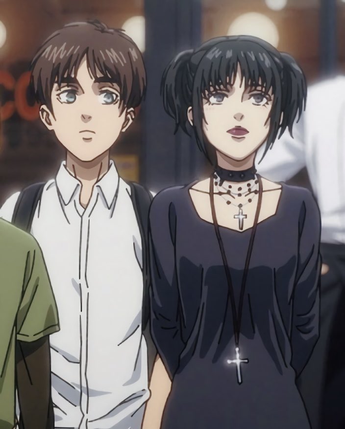 mikasababymama_'s tweet photo. Your monthly reminder that Eren canonically has a crush on Mikasa in school castes and wishes to be called "my dark knight" by her. https://t.co/JSr8MmgHLU