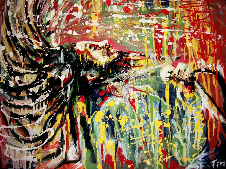 TinArtStore's tweet photo. Art of the Day! "Bob Marley Art Attack". Buy at: https://t.co/W0dBu4fFxy https://t.co/2dAaicEJNe