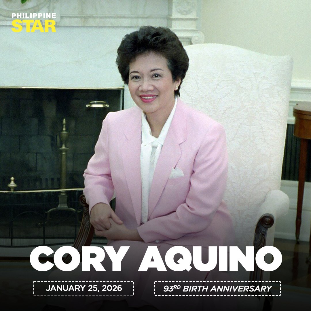 PhilippineStar's tweet photo. On this day in 1933, Cory Aquino was born in Paniqui, Tarlac. She served at the 11th and first female president of the Philippines. https://t.co/HQkAOHTkpB