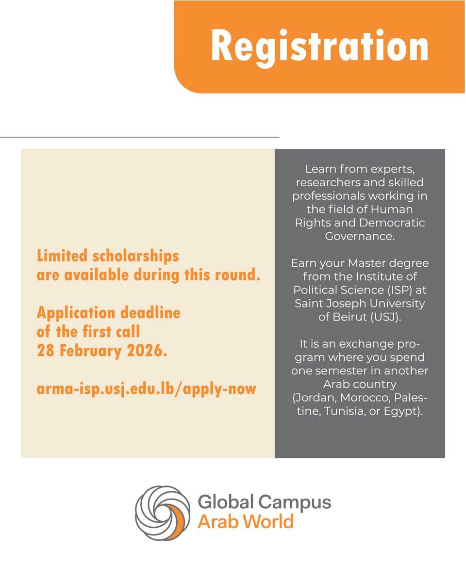 Arab Master in Democracy and Human Rights tweet media