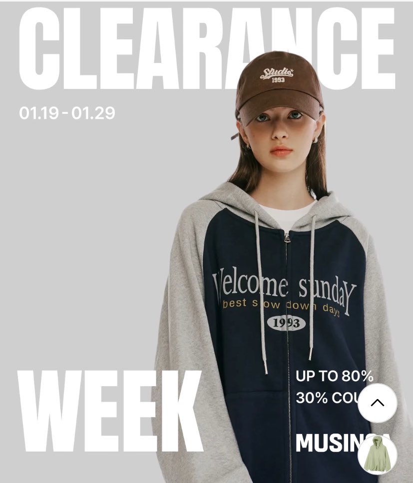 PO Musinsa Clearance Week Sale

🖇️ musinsa.com/campaign/clear…
travel mahagrid cgp filluminate etc

☑️ bersih ina
📆 sale end 29 jan
🛒 send link atau ss pict (hrs tertera harga wonnnya)
💌 DM/Wa for ask and order
