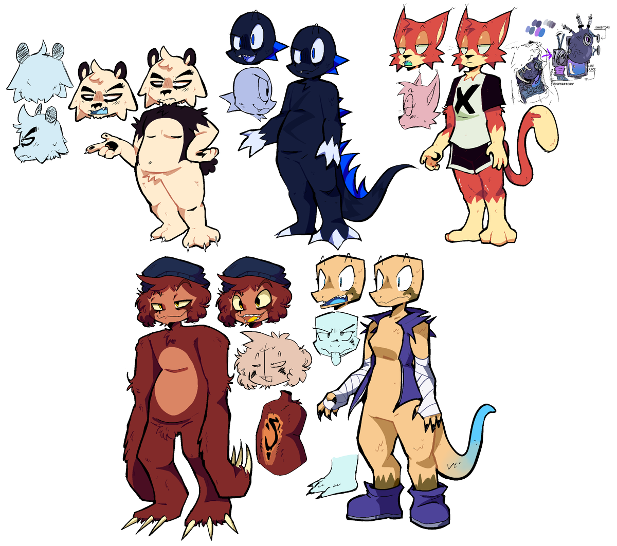 ReptileDoodler's tweet photo. CHARACTER REWORKS 26
#art #ref #anthro #kuaneguana #juamdpanda #slooftloop #legallydistinctcrockettcat #acrilustiliqua https://t.co/mNu6xiyydO