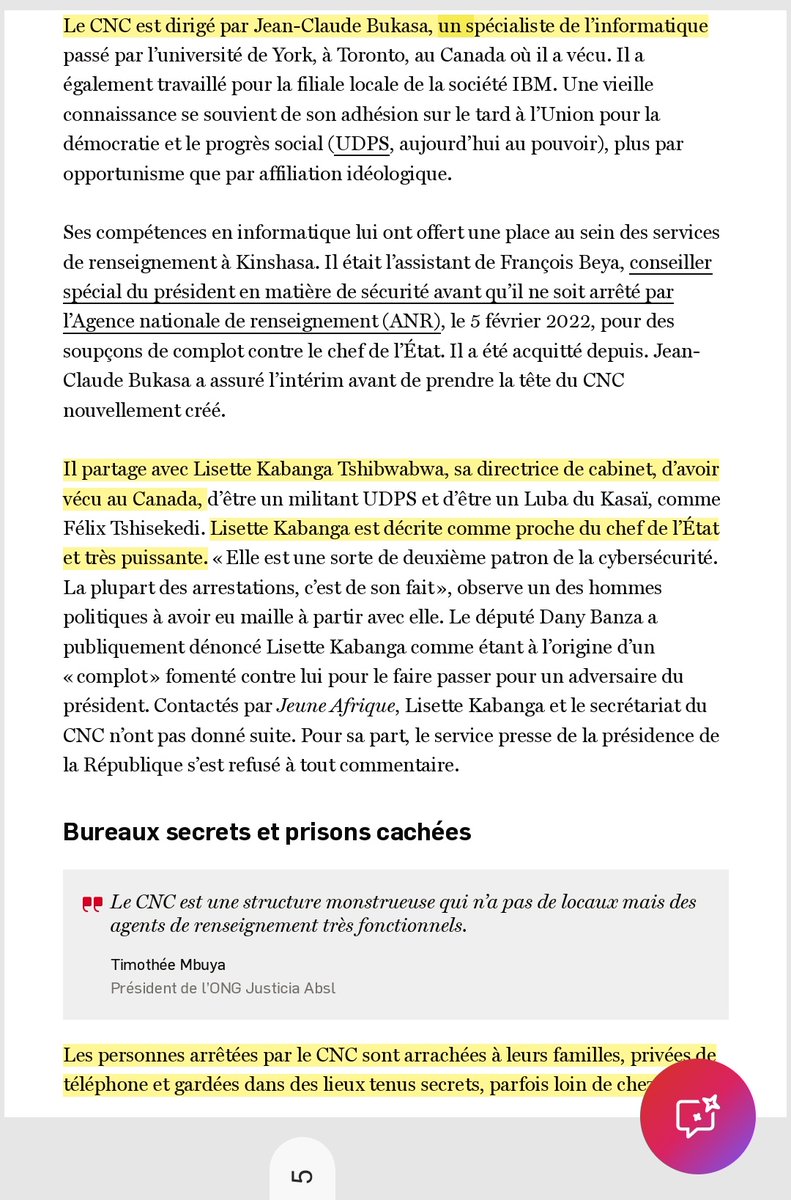 TemuniP's tweet photo. #RDC Le CNC, outil de répression contre les opposants politiques, les journalistes et les citoyens ordinaires congolais, est dirigé par deux proches du Président Tshisekedi — Kabanga et Bukasa — tous deux citoyens canadiens et issus de la même tribu que le Président. 

Des prisonniers témoignent avoir subi des tortures pendant plusieurs mois, puis avoir été remis en liberté sans avoir été auditionnés. Cette structure montre un mépris flagrant du respect strict des droits humains et des procédures judiciaires en RDC. La dignité des citoyens est violée sans aucune raison valable. 

Ces bavures peuvent être qualifiées de crimes contre l’humanité. @CanadaRDC, il est crucial de remettre en question le rôle de citoyens canadiens au service de la tyrannie du régime de Kinshasa.

@jeune_afrique @RFI @RFIAfrique @soniarolley @hrw @TV5MONDEAfrique @TheGreatLakesE1 @afrikarabia @CourPenaleInt