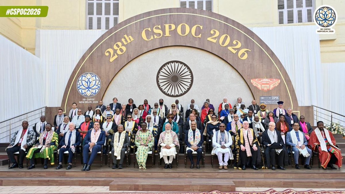 UKinIndia's tweet image. Exchanging insights and celebrating parliamentary democracy. Last week, @LindsayHoyle_MP and @LordSpeaker Lord McFall visited Delhi for the 28th Conference of Speakers and Presiding Officers of Commonwealth, joining fellow speakers from across the #Commonwealth.

📸 #CSPOC2026